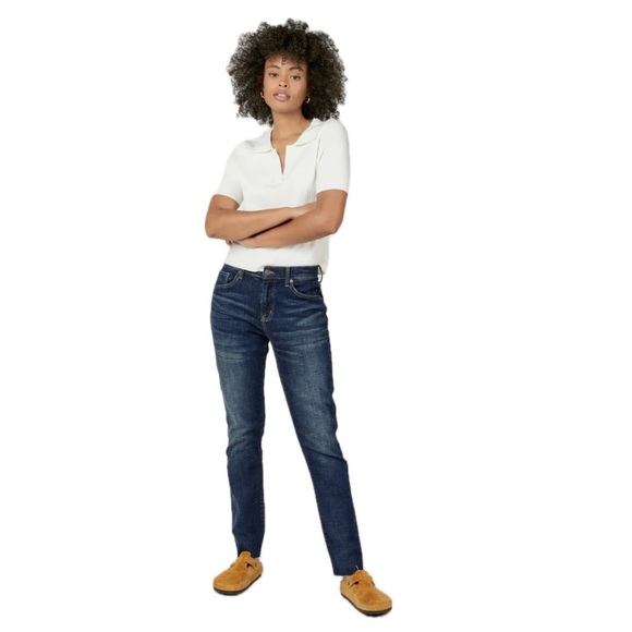 👖🌊 OLIVER LOGAN Crosby Relaxed Taper Jeans | High-Rise | Ralph Blue | 31P - Picture 8 of 8